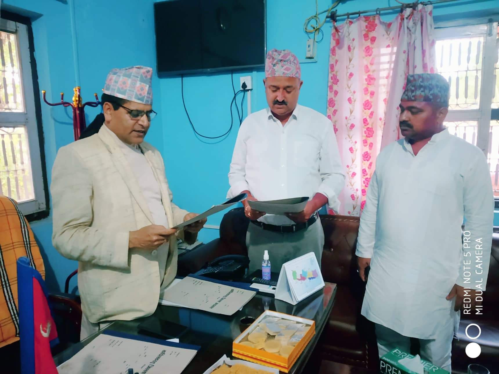 नगर प्रमुख रजत शाहद्वारा सपथ ग्रहण