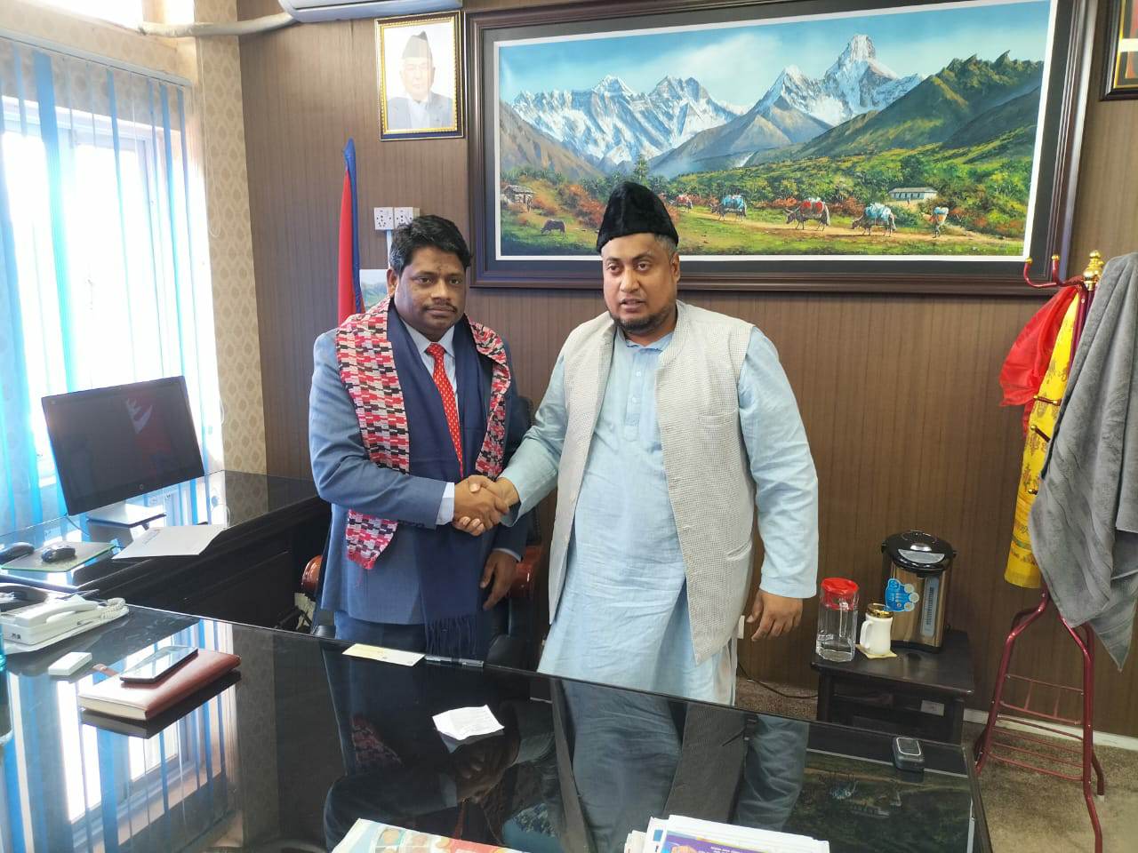 नेपालको जलस्रोतको बारेमा मंत्री खानले उठाएको बिषय सराहनीय:- उपाध्यक्ष मौलाना मशहूद